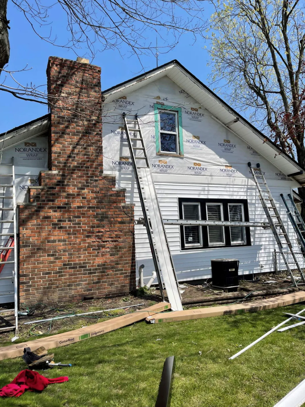 Siding installation documented in Serenade